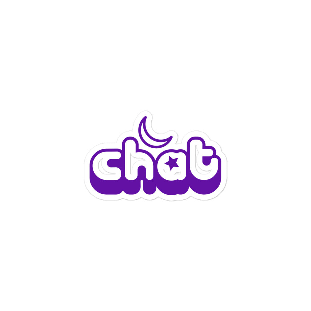 Bubble-free stickers - Purple Chat