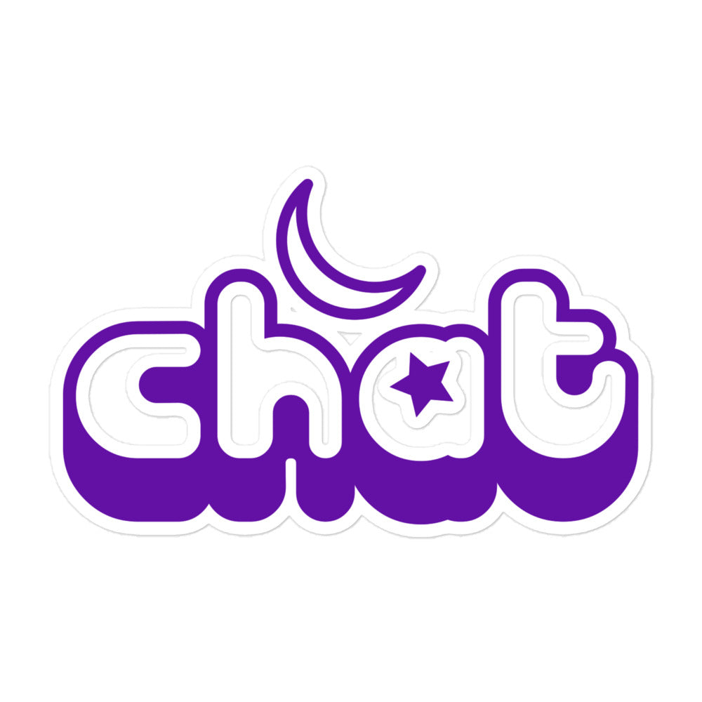 Bubble-free stickers - Purple Chat